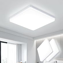 Plafoniera LED Soffitto Quadrata 30cm 48W 4800 LM, 6500K Lampada da Soffitto Moderna, IP44 Impermeabile per Bagno Cucina, Lampadario LED per Soggiorno Camera da Letto Corridoio Balcone (Pack of 2)