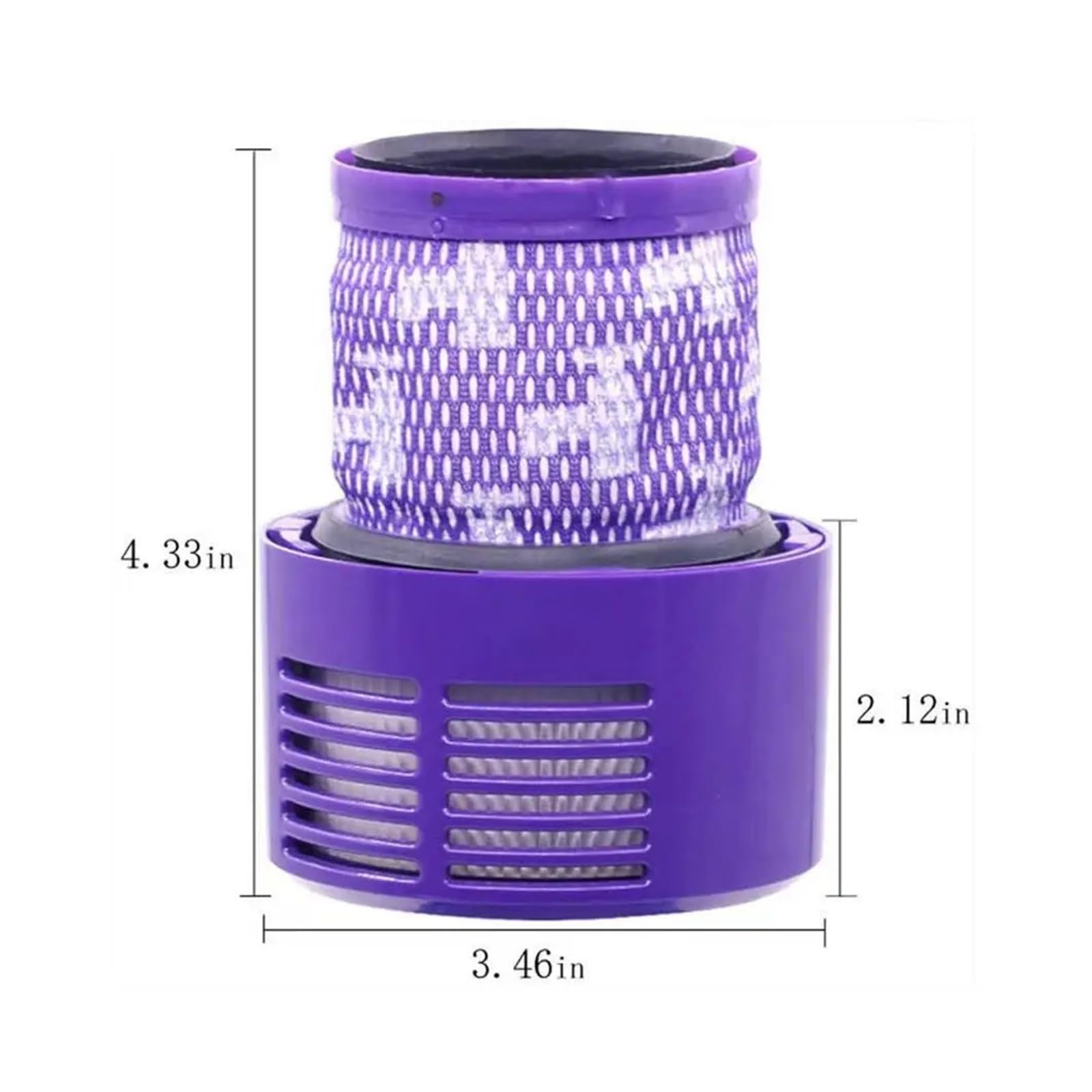 Filtros de accesorios, compatibles con Dyson, repuesto lavable for aspiradora inalámbrica ciclón V10 SV12(F)