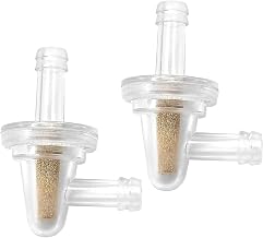 2 PCS 90 Degree Fuel Filter, 1/4" Fuel Line Small Engine Fuel Filter, Leak-proof Connection Transparent Visible Structure Oil Cup, for Most Motorcycles ATVs UTVs Dirt Bikes (White)