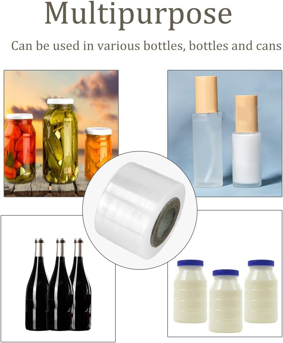 Mini Stretch Wrap Unheated Plastic Saran Wrap 1.57inch*1500ft for Bottles Jars Plastic Box