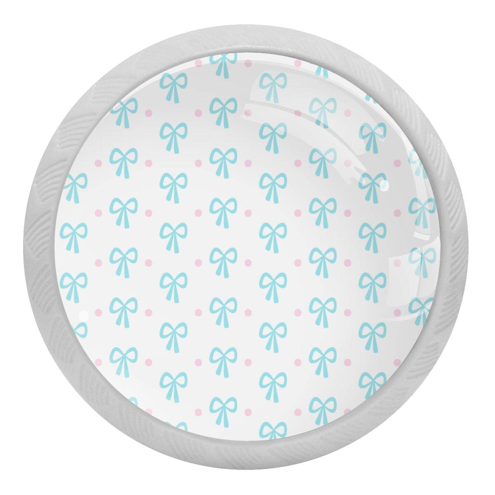 Lot de 4 boutons de placard de cuisine en verre bleu