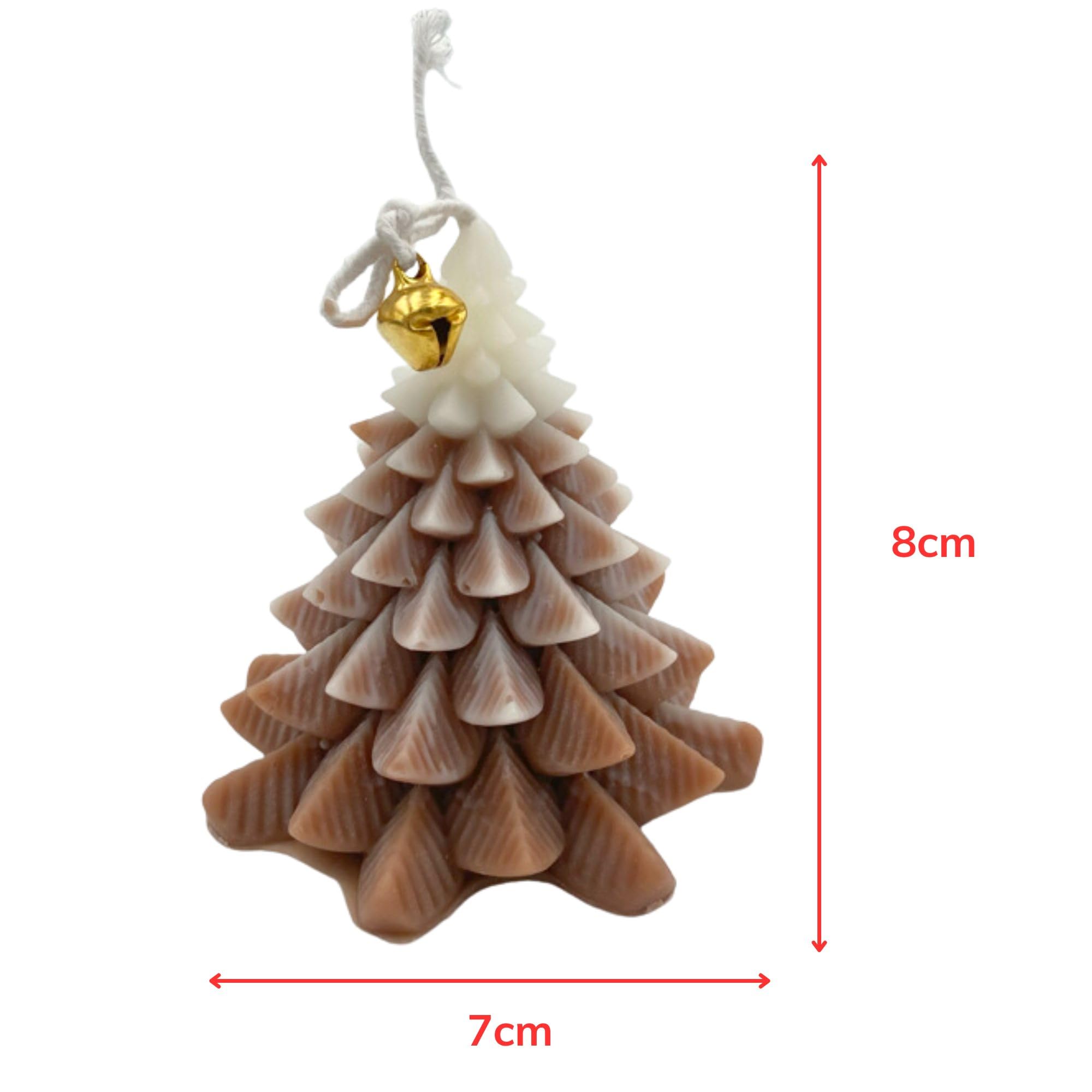 (3PCS) Mini Scented Soy Wax Candle Set, Novelty Christmas, Pino Tree-Shaped Aromatherapy Tapers Velas en Forma de Arbol Navidad For Housewarming, Party Decoration, Xmas Navideñas Gift(Green,Red,Brown)