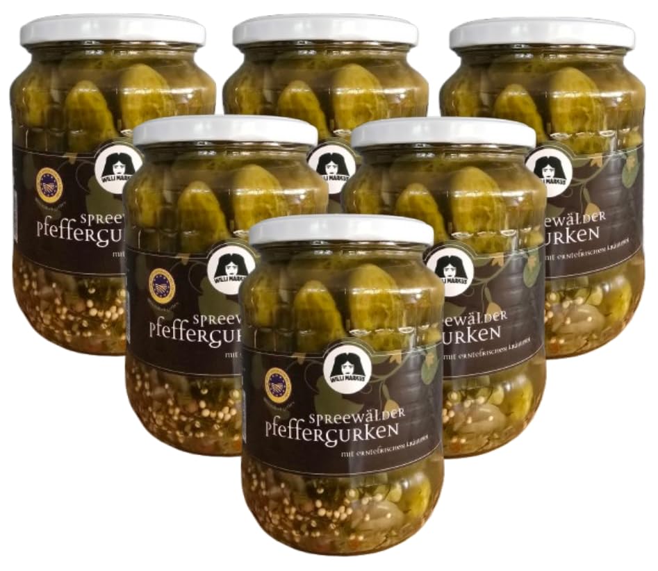 6 Gläser Markus Spreewald Pfeffergurken groß