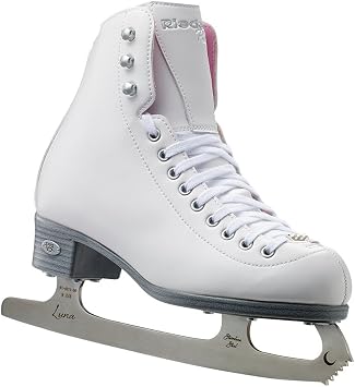 114 Pearl Ice Skates - Womens Recreational Ice Figure Skates with Steel Luna Blade