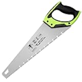 18 Inch Wood Hand Saw, 7 TPI Universal Handsaw Non-slip Ergonomic Handle Rustproof Wood Saw with Chip Removal Design