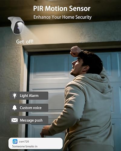 Miniatura 5 de JOOAN Cámara de seguridad 2K inalámbrica para interiores y exteriores, cámara de batería para vigilancia en el hogar, 2.4G WiFi IP66, impermeable,