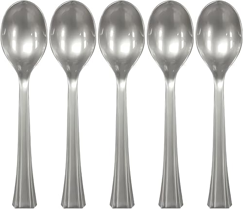 Miniatura 6 de Lillian tablesettings 48 cubiertos de plástico., Cuchara para sopa, Transparente