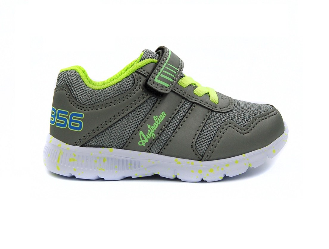 Basket AUSTRALIAN Junior Running AU450 chaussure course enfant gris lime taille 24 EU - 2