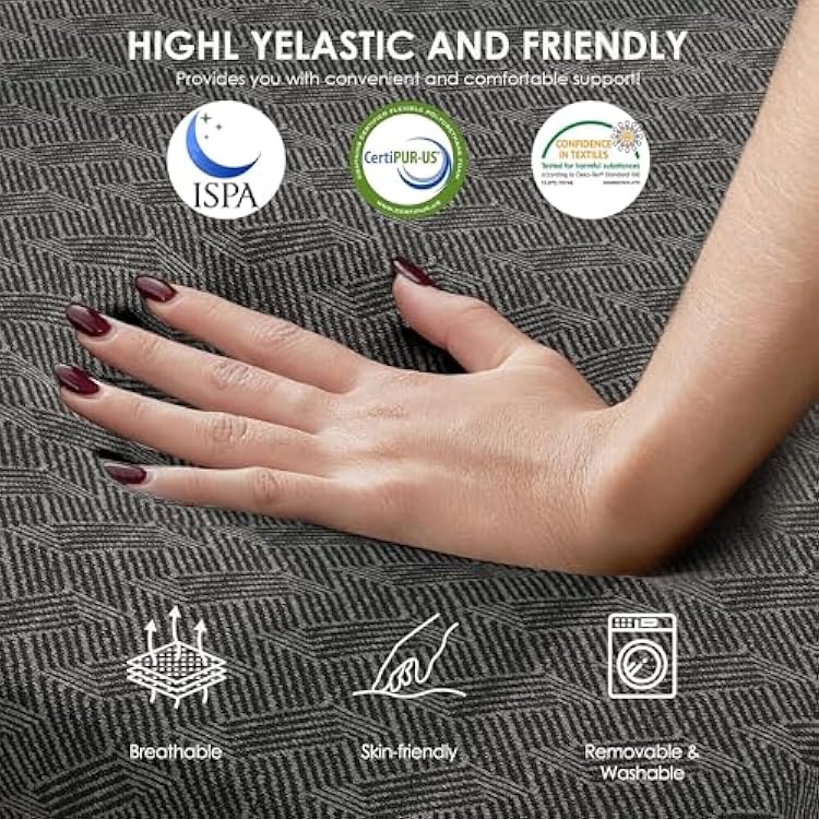 6 Inch Tri-Fold Mattress Queen Size, Portable Memory Foam Guest Bed with CertiPUR-US Certified Cooling Gel & Washable Cover, Folding Mattress for Camping, Dorm, RV & Living Room, Black