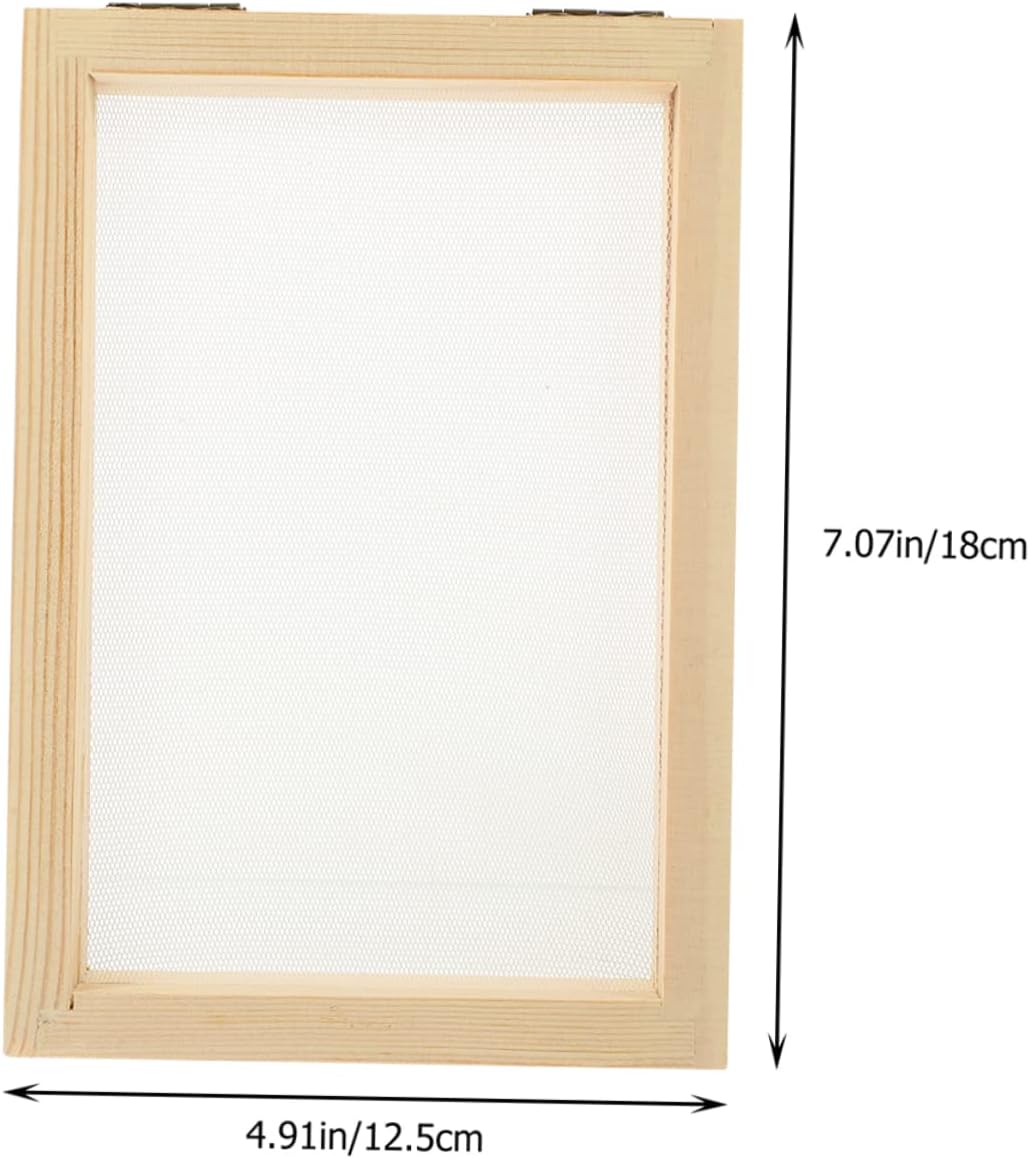 CORHAD 4pcs Wooden Paper Making Mould Frame Craft Kit for Handmade Paper for Boys and Girls Projects and Parent Activities Natural Wood Finish