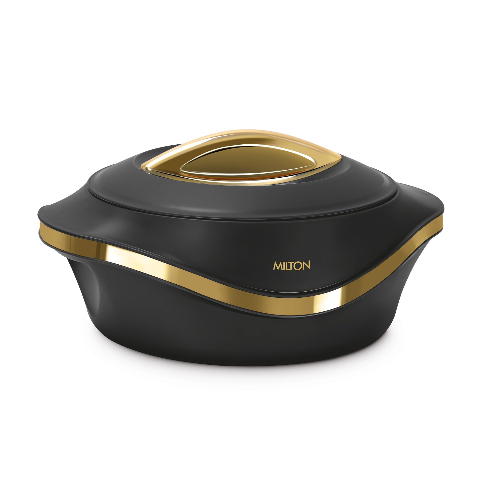 Pearl 1000 Inner Stainless Steel Casserole, 860 ml, Black | BPA Free | Food Grade | Easy to Carry | Easy to Store | Chapati | Roti | Curd Maker