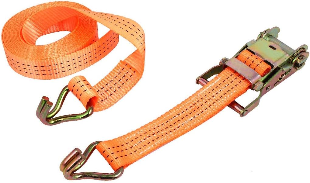 New Lon0167 38mm 1.5-inch Featured Width 5 Meter reliable efficacy Length Ratchet Tie Down Strap Orange(id:67b 56 60 65d)