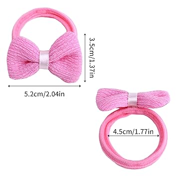 24 Pcs Toddler Hair Ties for Girls, Baby Hair Tie Cute Flower Elastic Scrunchies, Seamless Ponytail Holders, Little Girls Hair Accessories for Thick Hair, Pink, Purple, Blue