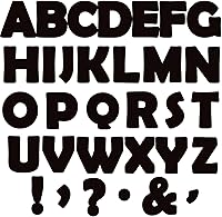 Vista 1 de Juego de 150 letras grandes de 6 pulgadas para tablón de anuncios, letras recortadas del alfabeto de aula negras para exhibición en tablón