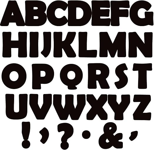 150 PCS Large 6" Bulletin Board Letters Set, Black Classroom Alphabet Cutout Letter for Bulletin Board Display Home School, A Great Helper to Inspire Students' Learning Interest