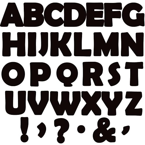 150 PCS Large 6" Bulletin Board Letters Set, Black Classroom