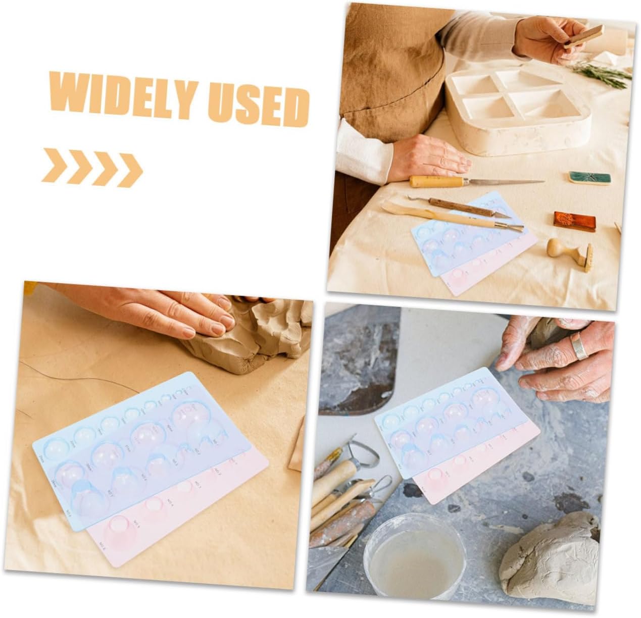 KONTONTY 4pcs Quilling Mold for DIY Paper Crafts Half Ball Dome Paper Bead Roller Durable Tool for Adults