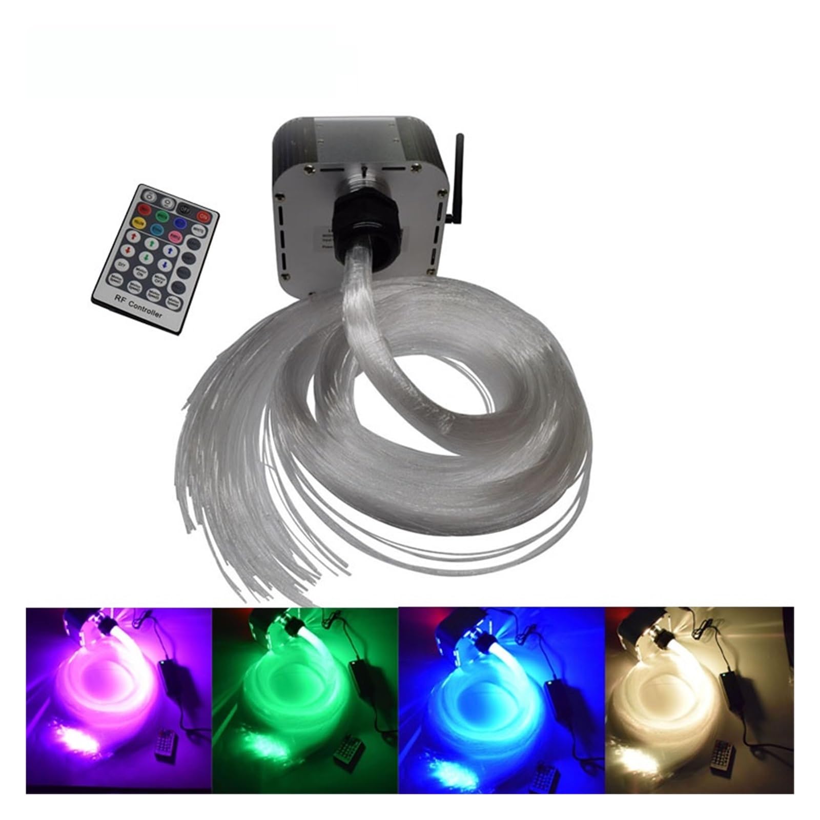 Oświetlenie wnętrza samochodu LED, Twinkle 32W kolor RGB LED lekki silnik, zestaw oświetlenia światłowodowego LED do samochodu i domu gwiaździste niebo dekoracja świetlna Światła nastrojowe w samochod