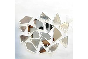 105-Piece Mirror Silver Rhinestone Sew-on Appliques