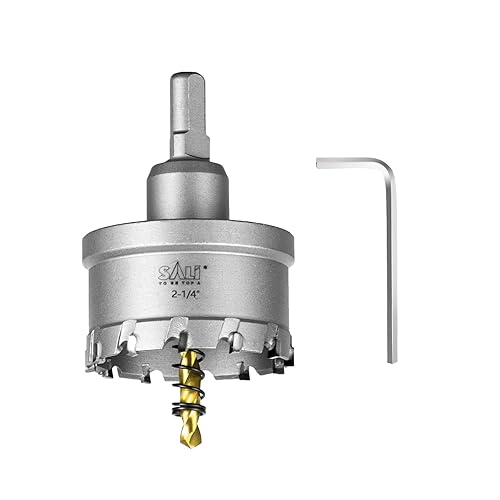 Miniatura 61 de SALI 1-1/16" (27mm) Kit de sierra perforadora TCT con punta de carburo de tungsteno Broca de sierra perforadora con punta de carburo con broca