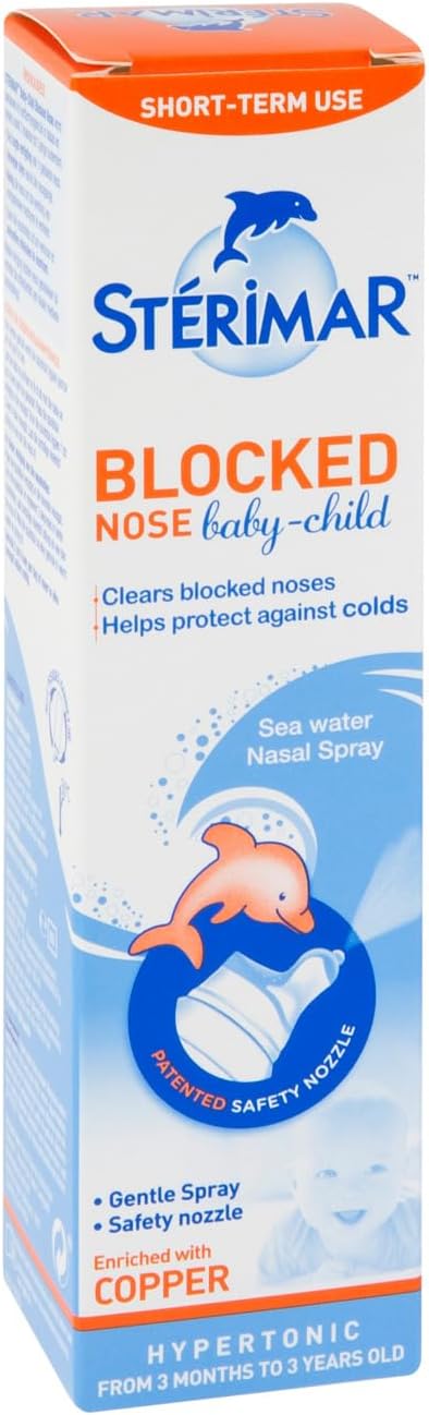 Sterimar Hygiene Nasal Spray for Kids- 100% Natural Sea Water Based Nasal Spray, Clears Mucus and Congestion- 50 ml
