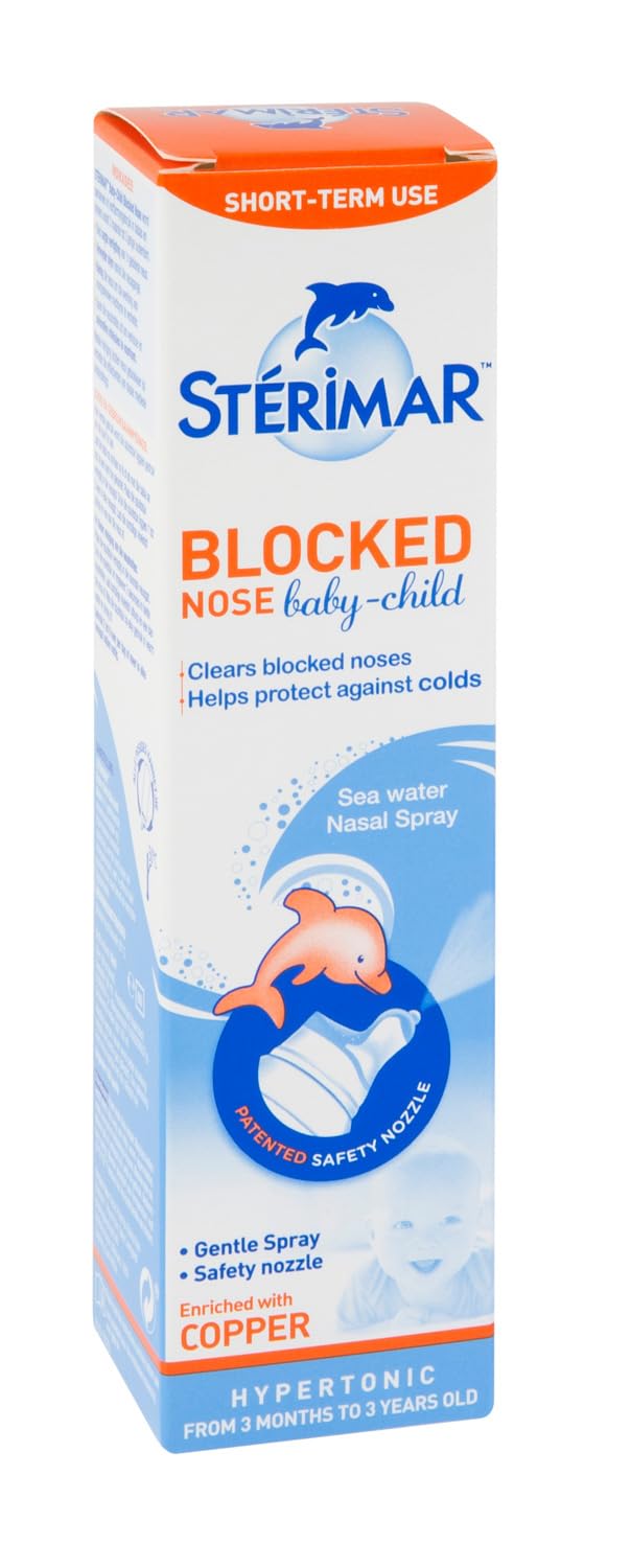 Sterimar Hygiene Nasal Spray for Kids- 100% Natural Sea Water Based Nasal Spray, Clears Mucus and Congestion- 50 ml
