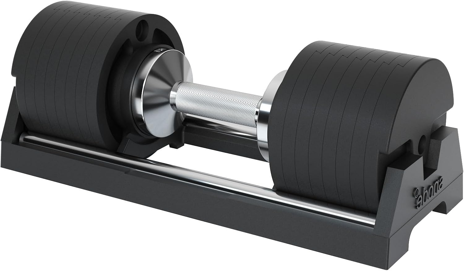 SNODE AD80 Drop Proof 80 lbs Adjustable Dumbbell Set -Adjustable Weights with Cast Iron Plates and Cradle, Knurled Handle, Fast Adjust, Compact Home Gym Equipment for Bench & Press