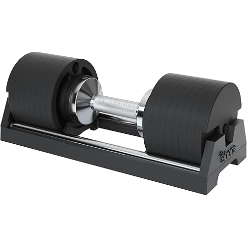 SNODE AD80 Drop Proof 80 lbs Adjustable Dumbbell Set -Adjustable Weights with Cast Iron Plates and Cradle, Knurled Handle, Fast Adjust, Compact Home Gym Equipment for Bench & Press