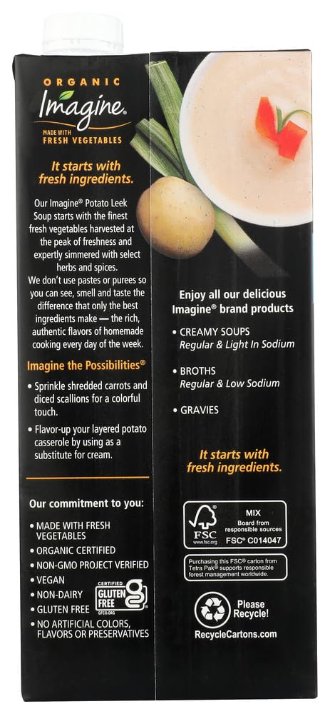 Imagine Natural Creations Potato Leek Soup, 32 Oz. (Pack of 4)
