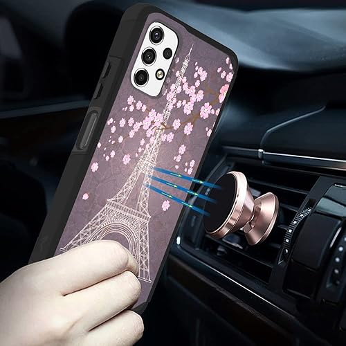 Miniatura 3 de TJS Funda compatible con Samsung Galaxy A23 5G 4G, con protector de pantalla de vidrio templado de doble capa híbrida (compatible con montaje