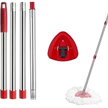 Spin Mop Set Compatible with Vileda Turbo 2-in-1 EasyWring & Clean 1 handle + 1 base. Great for mops suitable for all floor types