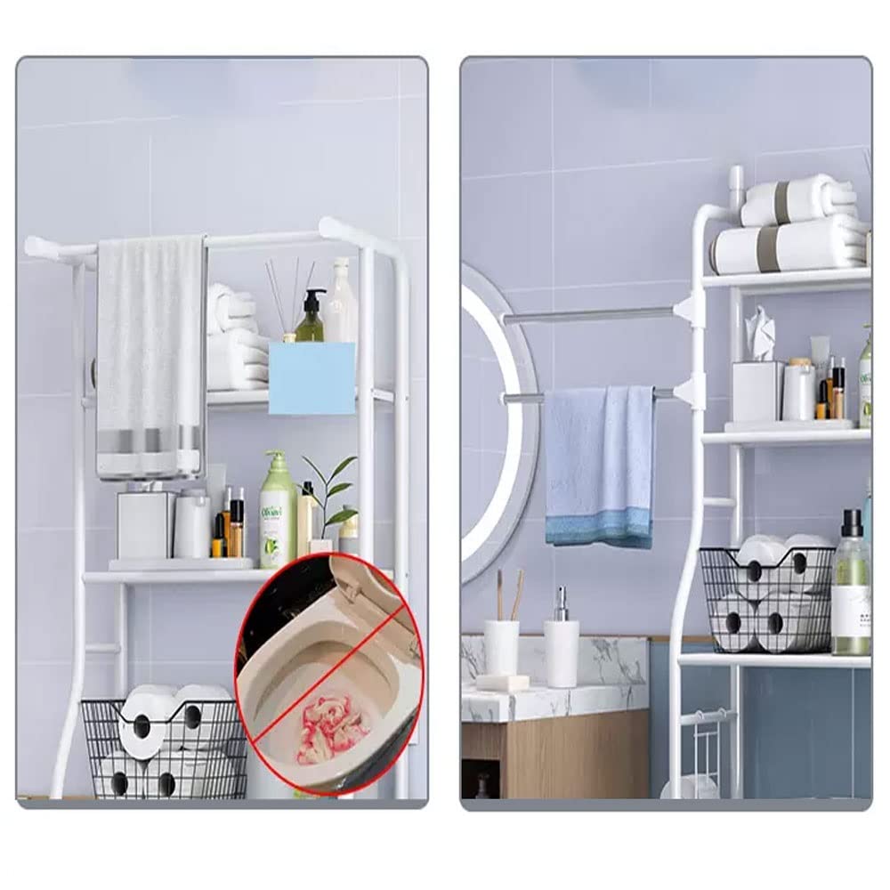 Waschmaschinenschrank üBerbauschrank Badezimmer Badezimmerregal Boden Wandmontage Toilette Waschbecken Regal Waschmaschine Toilette Lagerung Regal (Size : A)