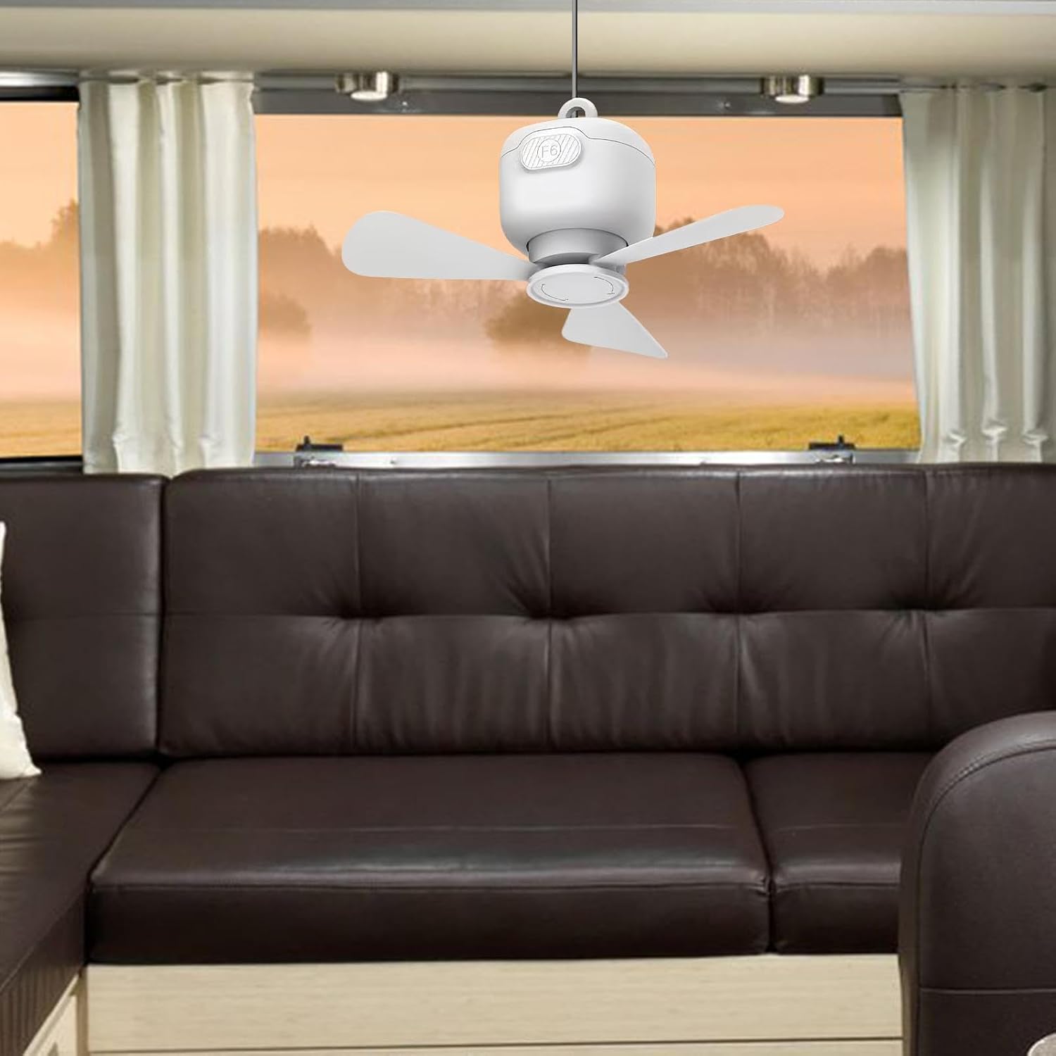 Portable Ceiling Fan for Tent - 3-Speed Canopy Hangable | Silent Hangable Fan - for Patio Camping Hiking Outdoor Beach Backyard Porch Gazebo Greenhouse