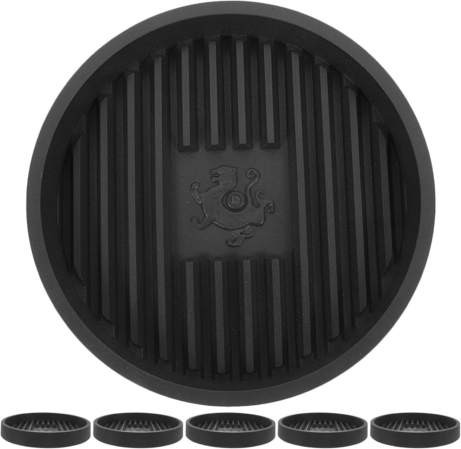 GARVALON 6pcs Round Plastic Plunger Holder Drip Tray for Bathroom