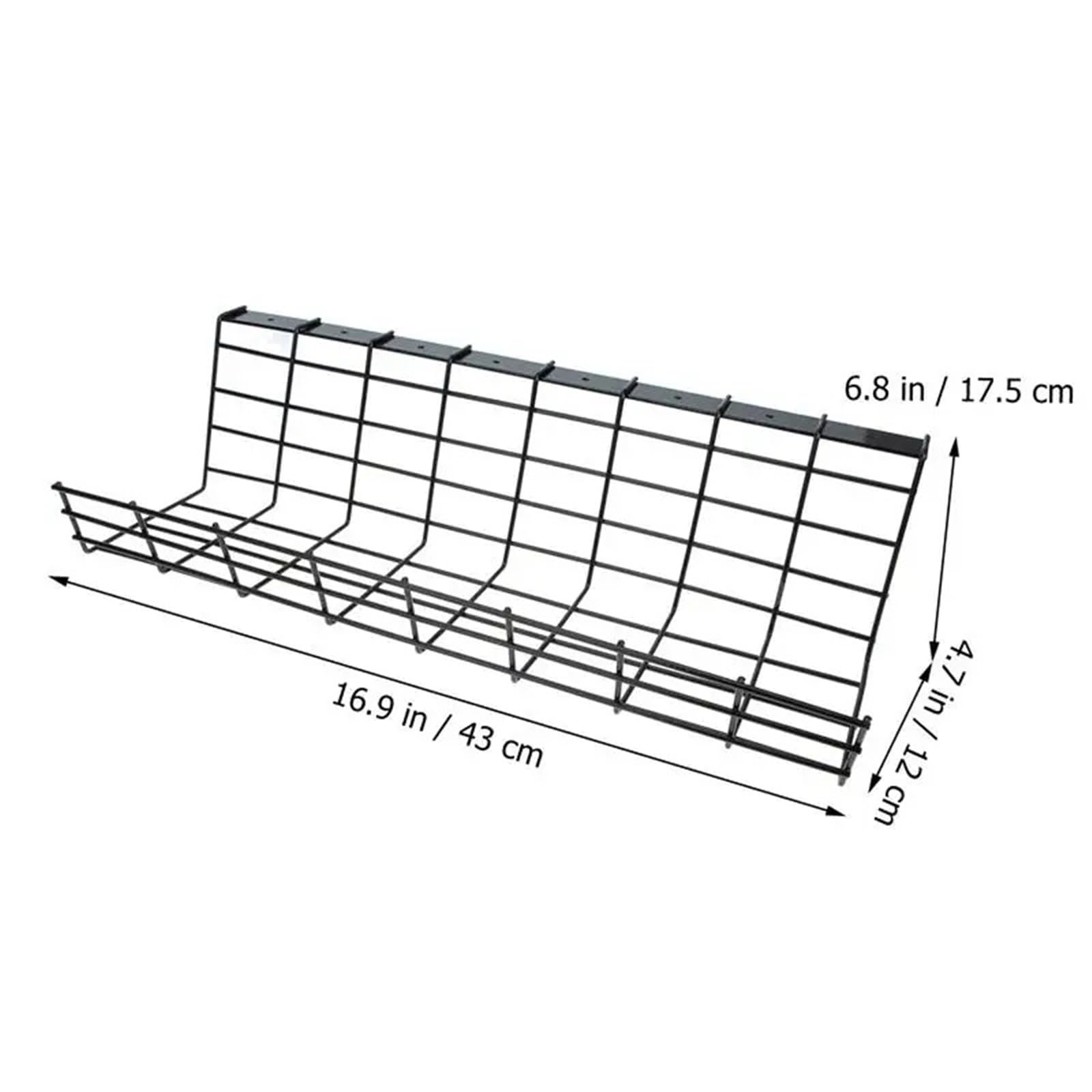 Vassoio for la gestione dei cavi sotto scrivania in metallo | Metallo multicolore di diverse dimensioni: gestione dei cavi sotto la scrivania(43x11.5x11.5cm)