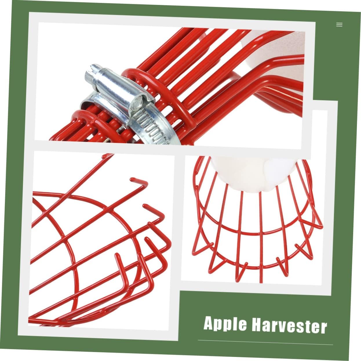 2pcs Fruit Picker Tool Lightweight High Reach Harvester for Orchard Garden and Home Use and Easy to Install for Persimmons Jujubes and More