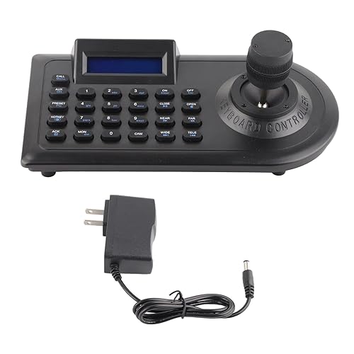 Hilitand LCD PTZ Cámara Teclado 3D PTZ Controlador PTZ Velocidad Domo Cámara Controlador PTZ Cámara Controlador Joystick (enchufe de EE. UU.)