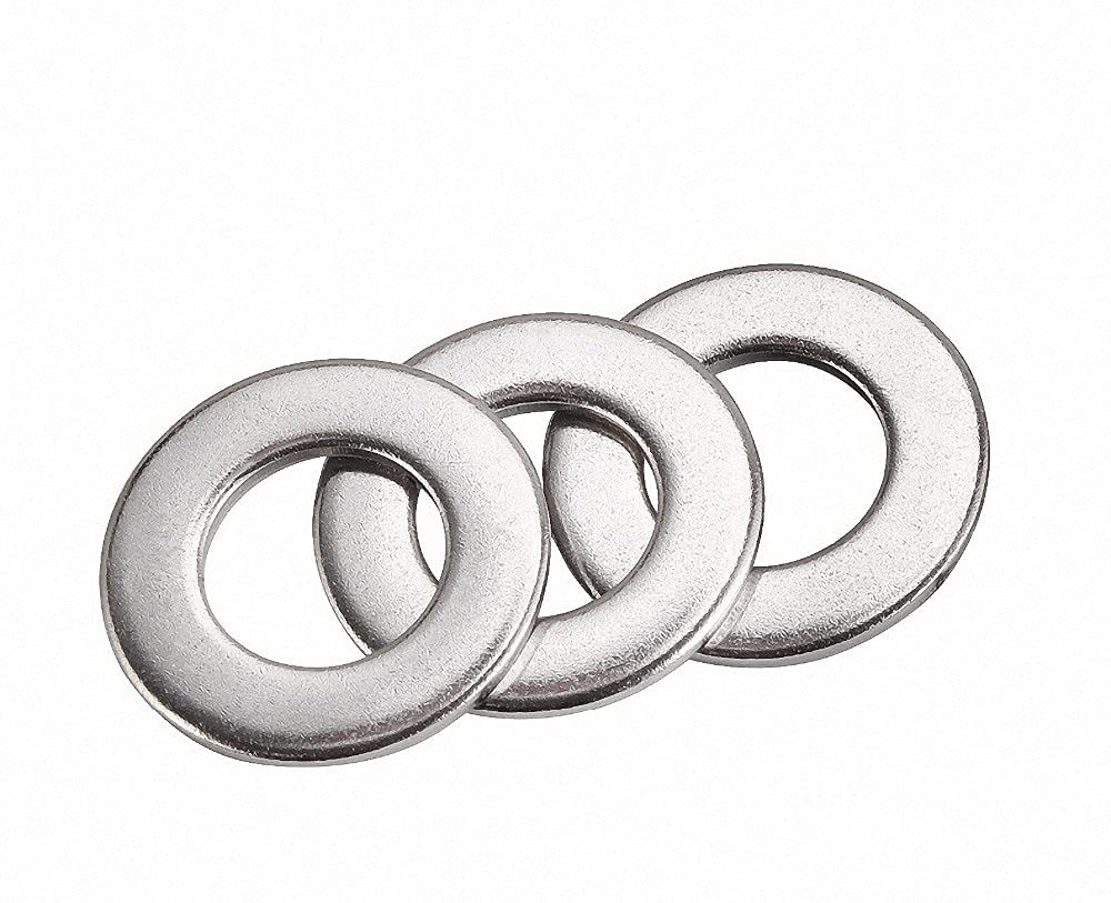 GatherTOOL 304 Stainless Steel Washer Thickness 1mm Flat Penny Mudguard Repair Washers Metal Gasket M3 M4 M5 M6 M8 (Inner Diameter : M6x10x1, Number of Pcs : 50Pcs)