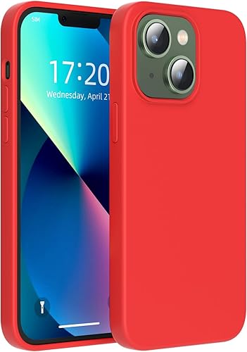 Miniatura 8 de Funda para iPhone 13, funda de silicona líquida, protección de cuerpo completo de grado militar, forro de microfibra resistente a los arañazos,