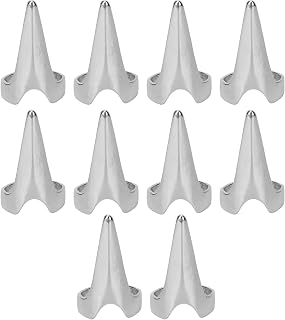 Beard Parting Ring, Beard Hair Parting Tool, Home Salon Alloy Hair Selecting Sectioning Ring for Braiding Cutting Silver 10pcs