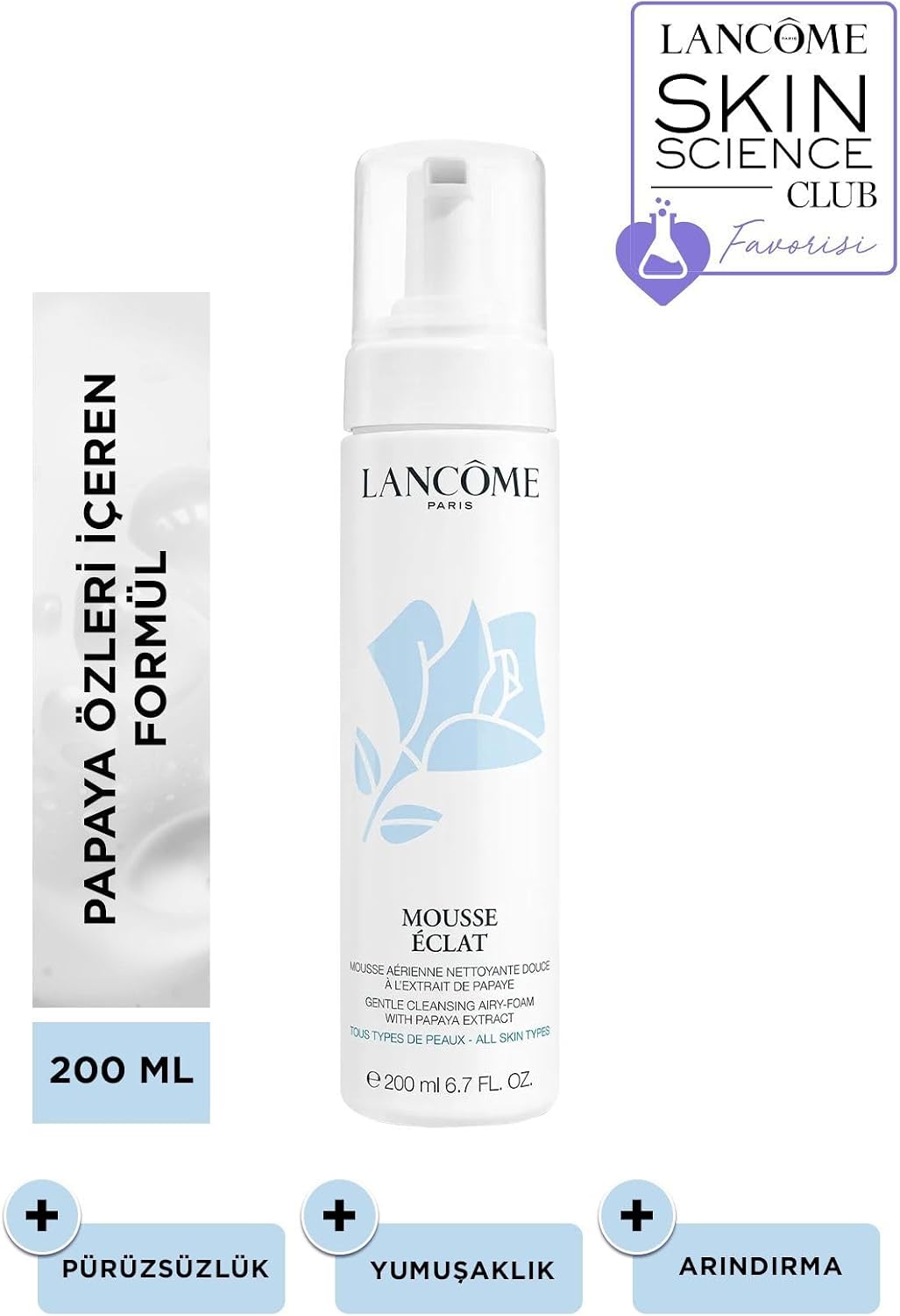 Lancome Mousse Eclat Köpük Yüz Temizleyici 200 ml, 10030