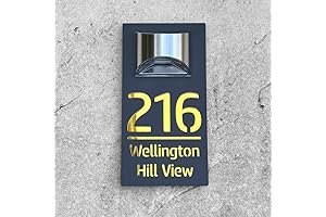 Custom Solar House Sign - Modern Personalized Door Plaque