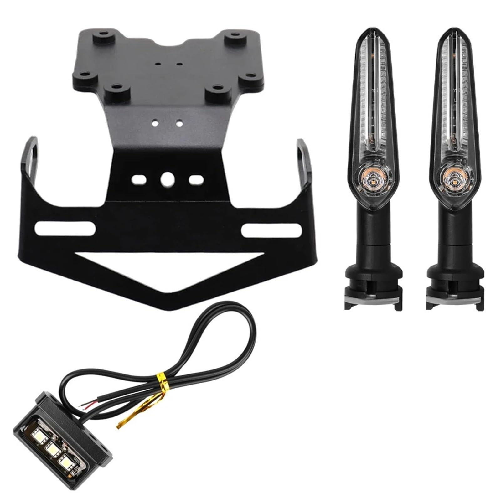 Uchwyt na tablicę rejestracyjną motocykla z kierunkowskazem Uchwyt na tablicę rejestracyjną błotnik pasuje do Yamaha Tenere 700 2019-2025(Bracket Set)
