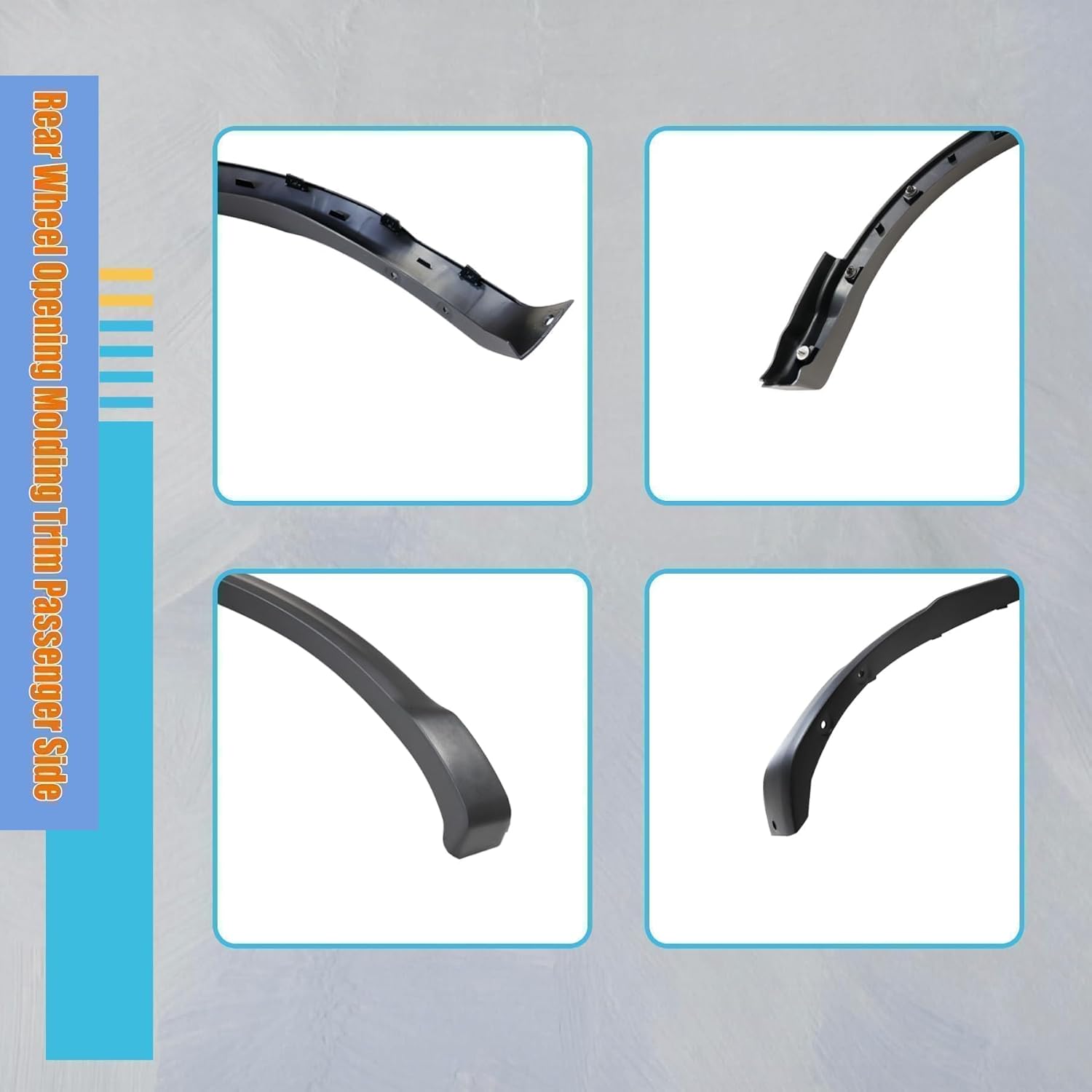 XQSMWF 93828-6MA0A Wheel Opening Right Rear Passenger Molding Trim Side Black Fit for Nissan Rogue Sport 2017 2018 2019 2020 2021