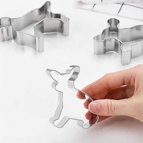 Miniatura 3 de Juego de 6 cortadores de galletas para perros con forma de golosinas, de acero inoxidable, para Chihuahua, Labrador, Rochin, Rottweiler, agradable