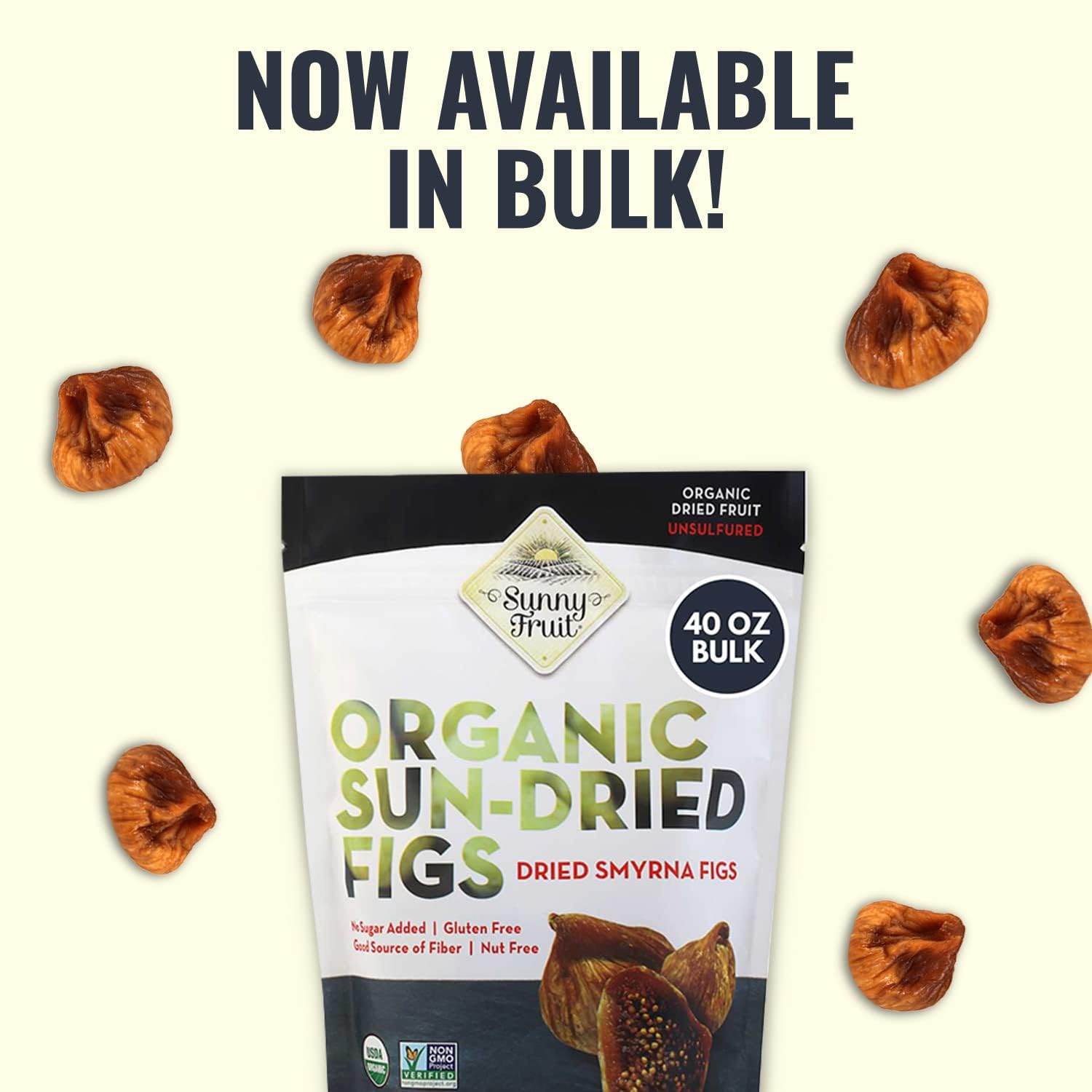 Organic Turkish Dried Figs, 2.5 Pound Pack of 2 | Healthy, Sweet Snack | ORGANIC, NON-GMO, VEGAN, HALAL, KOSHER, NO PRESERVATIVES, NO SUGAR ADDED