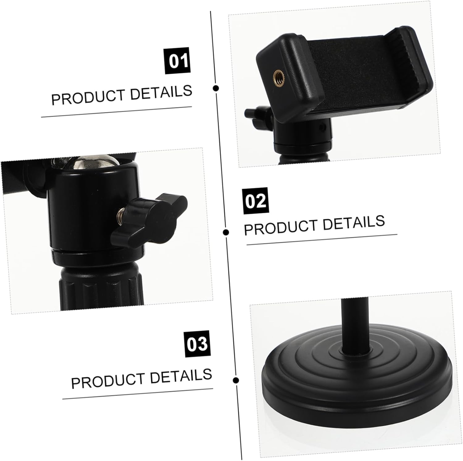 Adjustable Phone Holder Dock Angle Sturdy Bracket for Live Streaming and Browsing Lightweight Design for Easy Installation and Stability