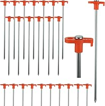 40Pcs Tent Pegs Metal Heavy Duty Rock Pegs for Awnings Camping Pegs Galvanized Steel Ground Pegs Stakes for Outdoor Camping Awning Tarpaulin, 25cm / 10 Inch