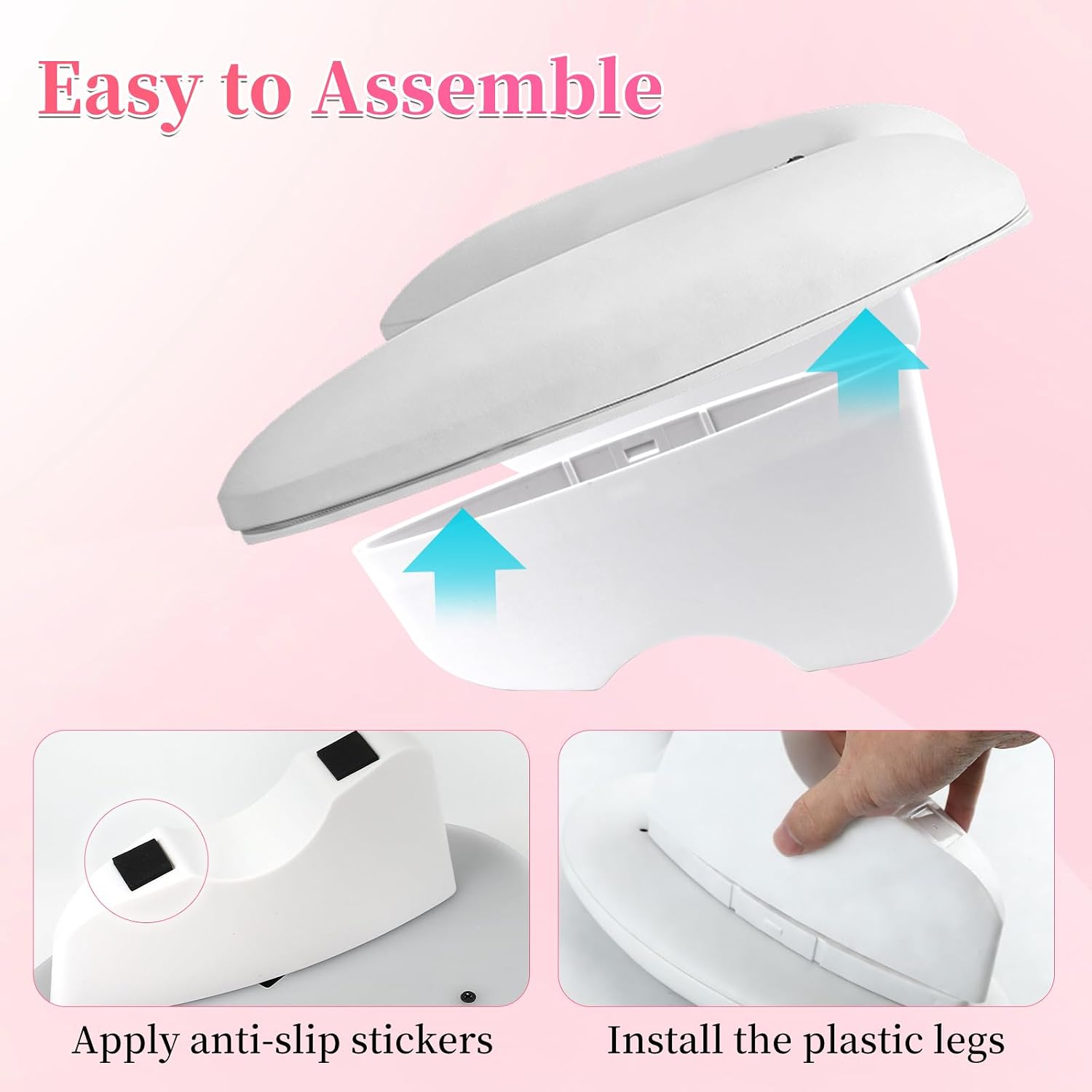 ANGNYA Arm Rest for Nails Tech with 360° Built-In Phone Holder, U-shaped Nail Tech Arm Rest Detachable Nail Tech Arm Rest Pillow Cushion for Salon and Home Use