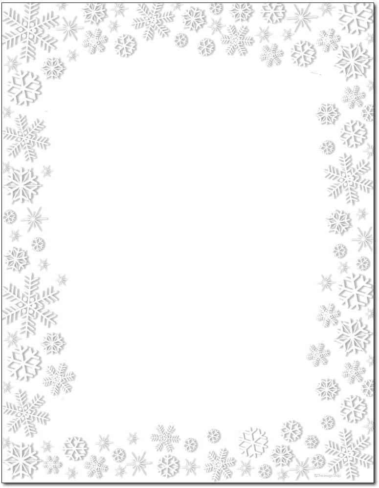 Snowy Flakes Letterhead Laser & Inkjet Printer Paper, 25 Pack